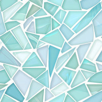 Türkizkék mozaik cserepes absztrakt tapéta nappaliba, előszobába