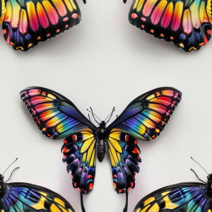 Pillangós tapéta nappaliba vagy lányszobába