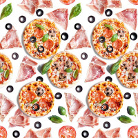 Pizzás tapéta konyhába