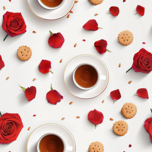 Tea rózsás tapéta konyhába