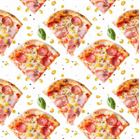 Pizzaszeletes tapéta konyhába