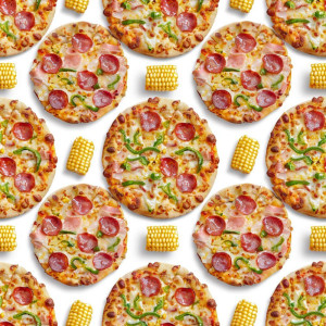 Kukoricás Pizzás tapéta konyhába