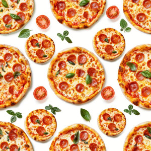 Szalámis Pizzás tapéta konyhába