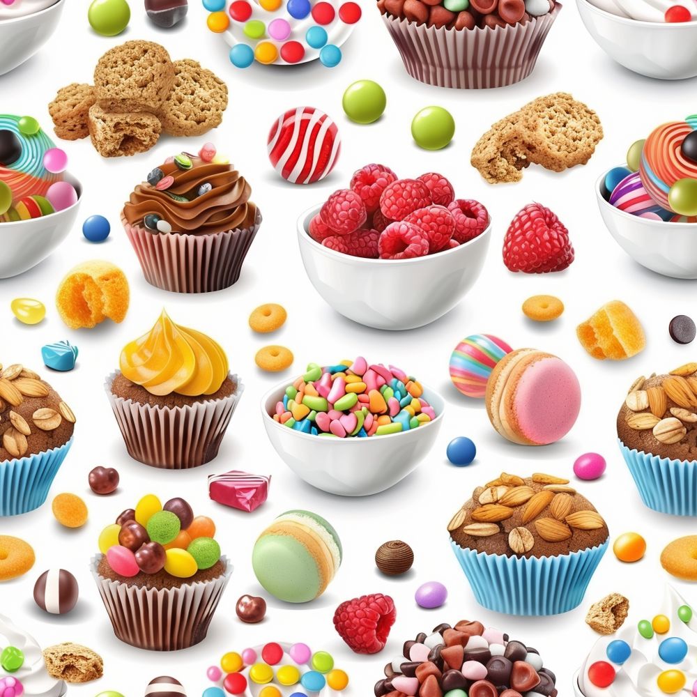 Muffin süteményes tapéta konyhába