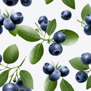 Áfonyás leveles tapéta konyhába