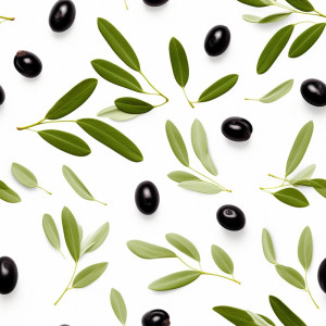 Olivás leveles tapéta konyhába