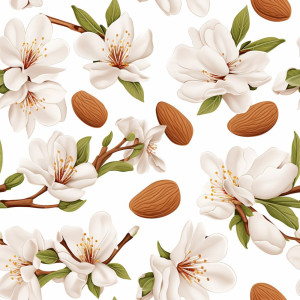 Mandula virágos tapéta konyhába