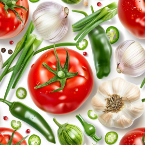 Zöldségek tapéta konyhába