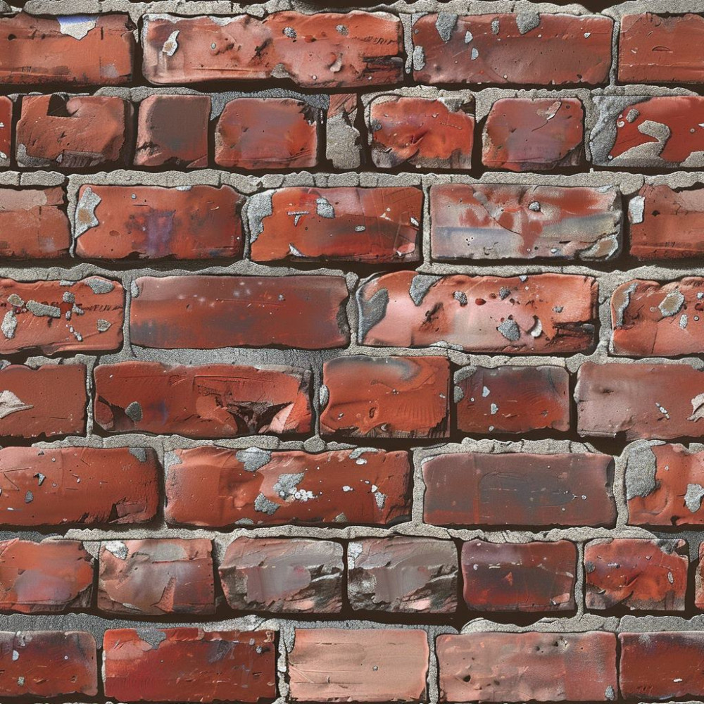 Piros tégla falas mintás tapéta nappaliba, előszobába Piros tégla falas mintás tapéta nappaliba, előszobába