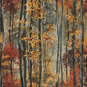 Őszi fás tapéta nappaliba, hálóba