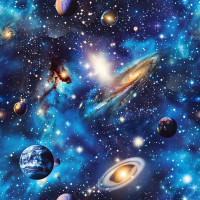 Csillagrendszer tapéta nappaliba