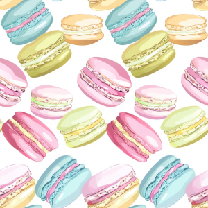 Színes macaronos pasztell tapéta konyhába
