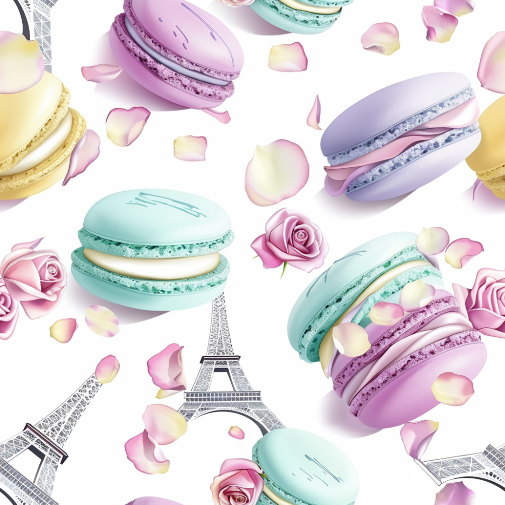 Párizsi macaronos menta, lila, sárga tapéta nappaliba Párizsi macaronos menta, lila, sárga tapéta nappaliba