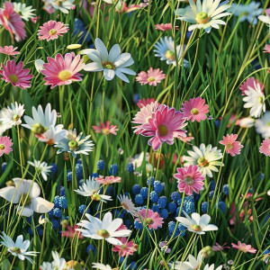 Virágos mező tapéta nappaliba, hálóba