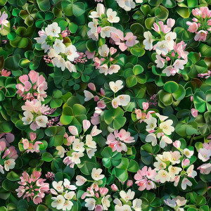 Lóhere virágos rét tapéta nappaliba, hálóba