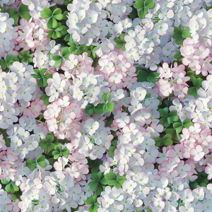 Fehér, rózsaszín virágos rét tapéta nappaliba, hálóba