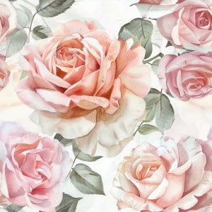 Barack színű rózsás tapéta nappaliba, hálóba