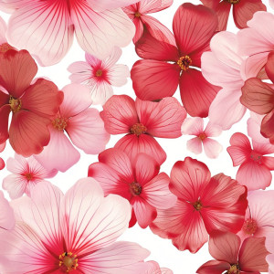 Piros virágos tapéta nappaliba, hálóba