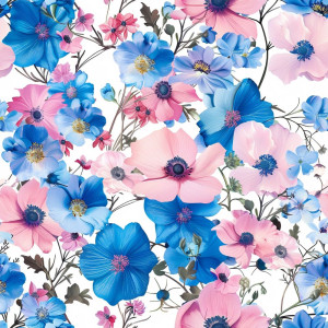 Vadvirág mintás tapéta nappaliba, hálóba