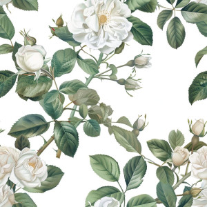 Vadrózsás tapéta nappaliba, hálóba