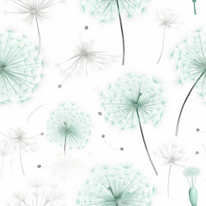 Zöld pitypangos tapéta nappaliba, hálóba