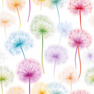 Színes Pitypangos tapéta nappaliba, hálóba