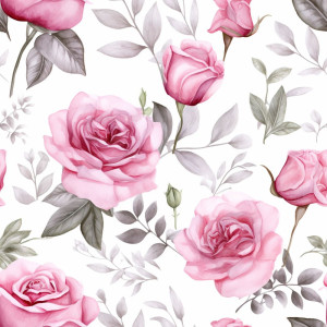 Vintage rózsás tapéta nappaliba, hálóba