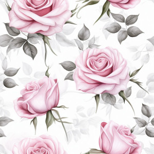 Rózsaszín vintage rózsás tapéta nappaliba, hálóba