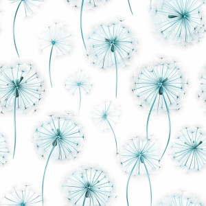 Türkiz pitypangos tapéta nappaliba, hálóba