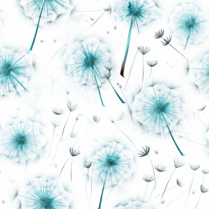 Türkizkék Pitypangos tapéta nappaliba, hálóba