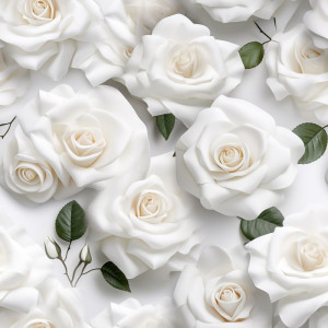 Fehér Rózsás tapéta nappaliba, hálóba