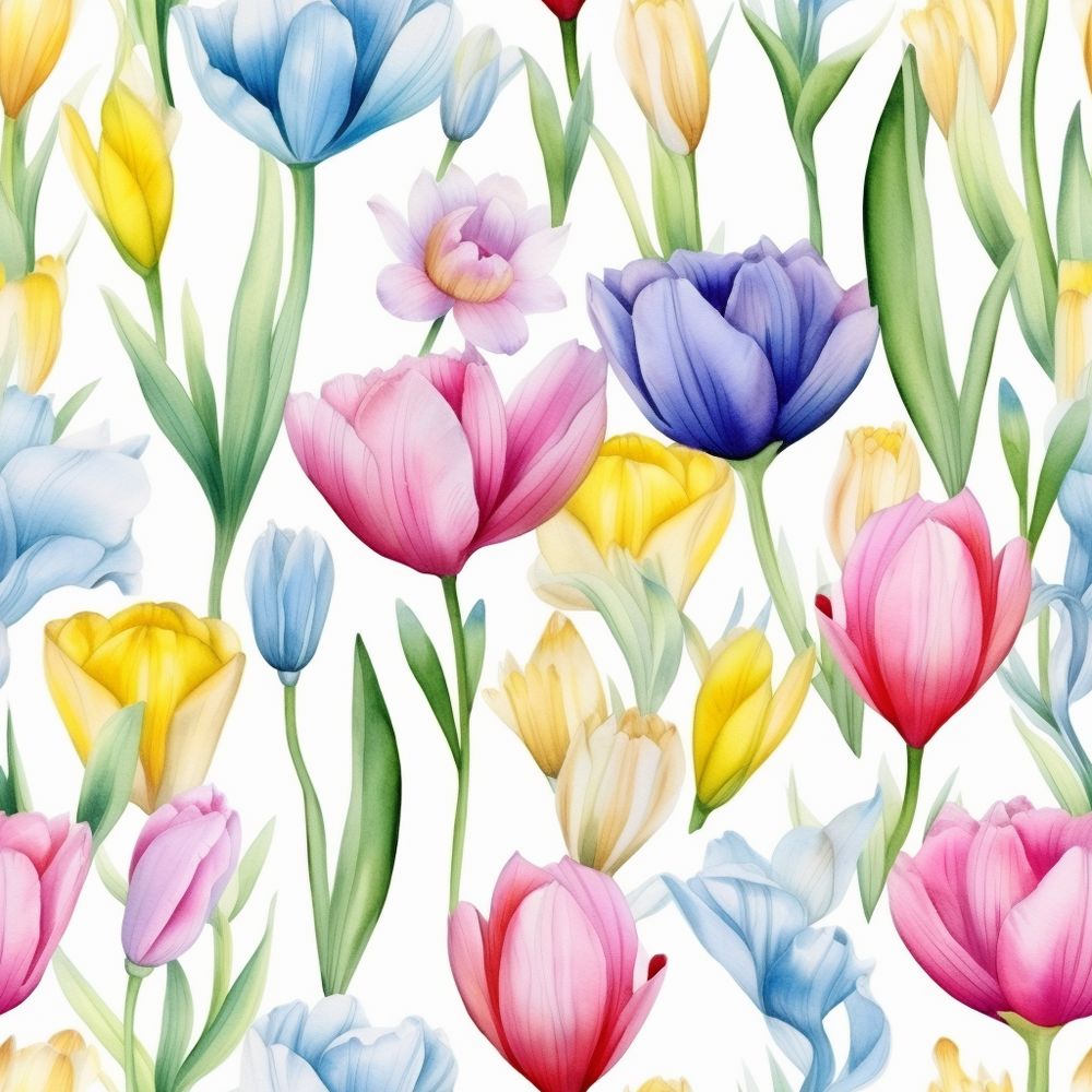 Színes Tulipános tapéta nappaliba, hálóba