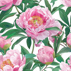 Pink Bazsarózsás tapéta nappaliba, hálóba