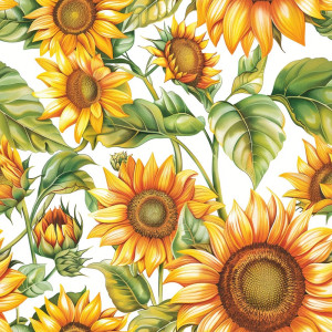 Napraforgó virágos tapéta nappaliba, hálóba