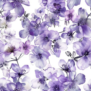 Lila virág mintás tapéta nappaliba, hálóba